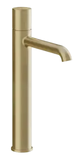 Cмеситель для раковины Gessi Habito, высокий, без донного клапана, с соединительными шлангами, цвет Brushed Brass PVD