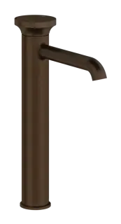 Смеситель для раковины Gessi Origini, высокий, без донного клапана, в комплект входит отделочная вставка, цвет Dark Bronze