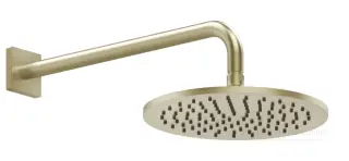 Верхний душ Gessi Rilievo, Ø250 мм, шарнирный, настенный, цвет Brushed Brass PVD