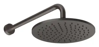 Верхний душ Gessi Origini, настенный, поворотный, Ø250 мм, цвет Black Metal Brushed PVD