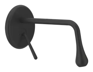 Cмеситель для раковины Gessi Goccia, настенный, внешняя часть, 115x215 мм, цвет Matte Black