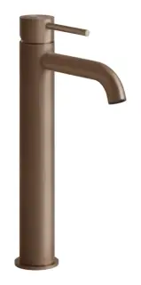 Смеситель для раковины Gessi 316 Flessa, высокий, с коротким изливом, Н-305 мм, цвет Copper Brushed PVD