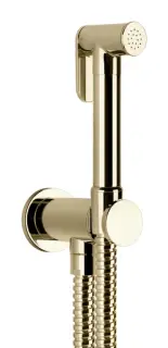 Гигиенический душ Gessi, шланг 1250 мм, шланговое подсоединение с держателем лейки, цвет Brass PVD