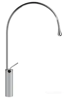 Cмеситель для раковины Gessi Goccia h745 мм, высокий с длинным изливом, без донного клапана, цвет Chrome