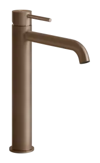 Смеситель для раковины Gessi316 Flessa, высокий, c длинным изливом, без донного клапана, цвет Copper Brushed PVD