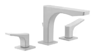 Смеситель для раковины Gessi Rilievo, с донным клапаном, соединительными шлангами, длина излива 195 мм, цвет White CN