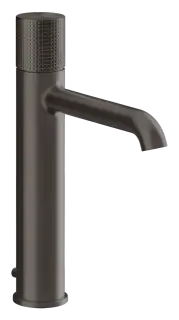 Смеситель для раковины Gessi Habito Cesello, 50x208 мм, с донным клапаном, цвет Black Metal Brushed PVD