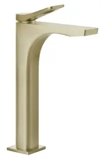 Смеситель для раковины Gessi Rilievo, высокий, без донного клапана, цвет Brushed Brass PVD
