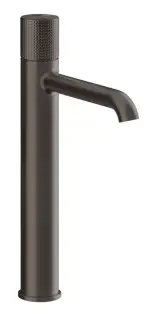 Смеситель для раковины Gessi Habito Cesello, высокий, без донного клапана, с соединительными шлангами, цвет Black Metal Brushed PVD