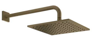 Верхний душ Gessi Rilievo, шарнирный, для настенного креплениям, 250х250 мм, цвет Antique Brass