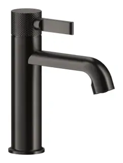 Смеситель для раковины Gessi Inciso, без донного клапана, цвет Black Metal Brushed PVD