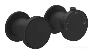 Термостат Gessi Origini, настенный, на 2 выхода, цвет Matte Black