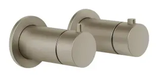 Термостат Gessi, встраиваемый, с переключателем на 1 выход, внешние части, цвет Finox Brushed Nickel