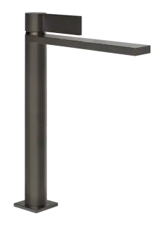 Cмеситель для раковины Gessi Inverso, высокий, с изливом 199 мм, без донного клапана, цвет Black Metal Brushed PVD