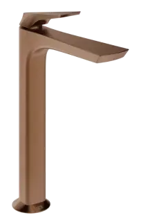 Смеситель для раковины Gessi Ventaglio, высокий, без донного клапана, цвет Copper Brushed PVD