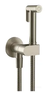 Гигиенический душ Gessi Tondo, шланговое подсоединение - держатель лейки, цвет Finox Brushed Nickel