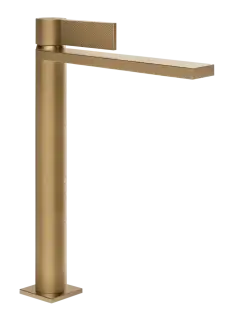 Смеситель для раковины Gessi Inverso, высокий, без донного клапана, цвет Warm Bronze Brushed PVD