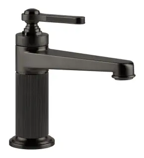 Смеситель для раковины Gessi Venti20, без донного клапана, цвет Black Metal Brushed PVD