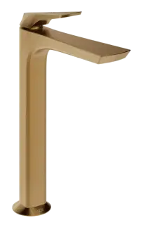Смеситель для раковины Gessi Ventaglio, высокий, без донного клапана, цвет Warm Bronze Brushed PVD