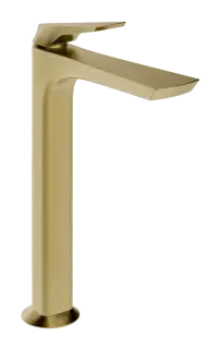 Смеситель для раковины Gessi Ventaglio, высокий, без донного клапана, цвет Brushed Brass PVD