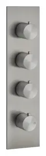 Термостат Gessi316, встраиваемый, на 3 выхода, внешняя часть, цвет Steel Brushed
