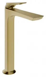 Смеситель для раковины Gessi Ventaglio, ø50x202 мм, с донным клапаном, цвет Brushed Brass PVD