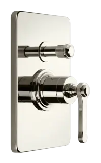 Cмеситель для душа Gessi Venti20, настенный, на 2 выхода, внешняя часть, цвет Nickel PVD