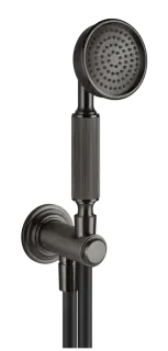 Ручной душ Gessi Venti20, с шланговым подсоединением, держателем, шлангом, цвет Black Metal Brushed PVD
