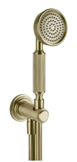 Ручной душ Gessi Venti20, с шланговым подсоединением, держателем, шлангом, цвет Brushed Brass PVD