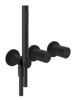 Смеситель для душа Gessi Habito, встраиваемый, с душевой лейкой, на 2 выхода, цвет Matte Black