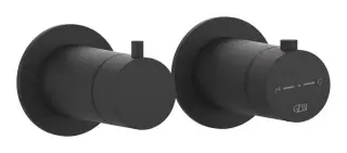 Термостат Gessi316, встраиваемый, на 3 потребителя, внешняя часть, цвет Matte Black