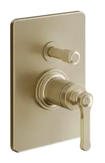 Cмеситель для душа Gessi Venti20, настенный, на 2 выхода, внешняя часть, цвет Warm Bronze Br. PVD