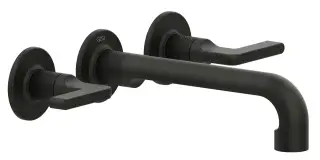 Смеситель для раковины Gessi Inciso, встраиваемый, на 3 отверстия, излив средний, без донного клапана, внешняя часть, цвет Aged Bronze