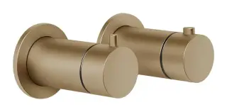 Термостат Gessi, встраиваемый, с переключателем на 1 выход, внешние части, цвет Warm Bronze Brushed PVD
