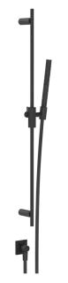 Душевой гарнитур Gessi Inverso, штанга h900 мм, ручной душ, шланговое подсоединение, цвет Matte Black