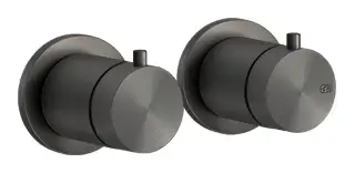 Термостат для душа Gessi316, на 1 выход, внешние части, цвет Black Metal Brushed PVD