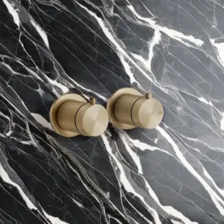 Термостат Gessi 316, встраиваемый, на 2 выхода, цвет Warm Bronze Brushed PVD