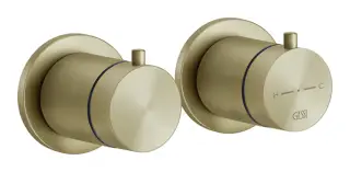 Термостат Gessi 316, встраиваемый, на 3 потребителя, цвет Brass Brushed PVD