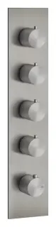 Термостат Gessi316, встраиваемый, высокой производительности, на 4 выхода, внешняя часть, цвет Steel Brushed