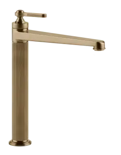 Смеситель для раковины Gessi Venti20, высокий, без донного клапана, цвет Warm Bronze Br. PVD