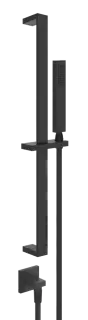 Душевой гарнитур Gessi Rettangolo K, штанга, лейка, шланг, вывод воды, цвет Matte Black