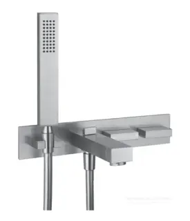 Смеситель для ванны Gessi Rettangolo T встраиваемый, с ручным душем, внешняя + скрытая части, цвет Black XL