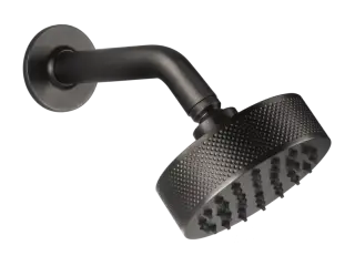 Верхний душ Gessi Inciso, Ø180 мм, шарнирный, с настенным держателем, цвет Black Metal Brushed PVD