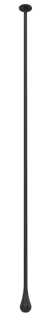 Излив для раковины Gessi Goccia, потолочный, 1600 мм, с удалённым управлением арт. 33700 (не входит в комплект), цвет Matte Black