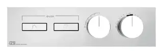 Термостат Gessi HI-FI, с кнопками вкл/выкл, до 2 функций одновременно, внешняя часть, ширина 375 мм, цвет хром