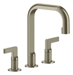 Смеситель для раковины Gessi Inciso, средний, c донным клапаном, цвет Finox Brushed Nickel