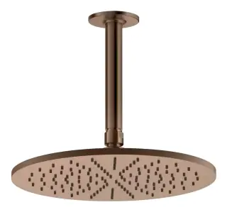 Верхний душ Gessi Inciso, Ø300 мм, шарнирный, с потолочным держателем, цвет Copper Brushed PVD