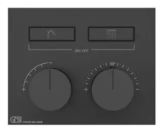 Термостат Gessi HI-FI, до 2-х функций одновременно, встраиваемый, внешняя часть, цвет Matte Black