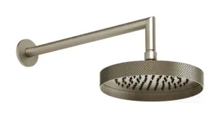 Верхний душ Gessi Anello, регулируемый, с кронштейном, цвет Finox Brushed Nickel