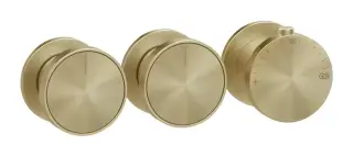 Термостат Gessi Origini, с 2 независимыми выходами, внешние части, цвет Brushed Brass PVD